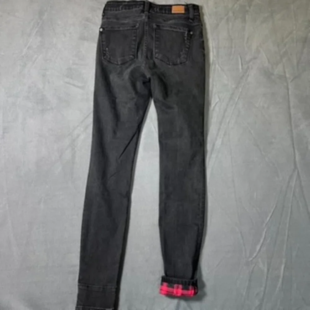 Judy Blue Skinny Fit Peek a Boo Buffalo Plaid Patch Women’s Jeans size 26 - Picture 8 of 12